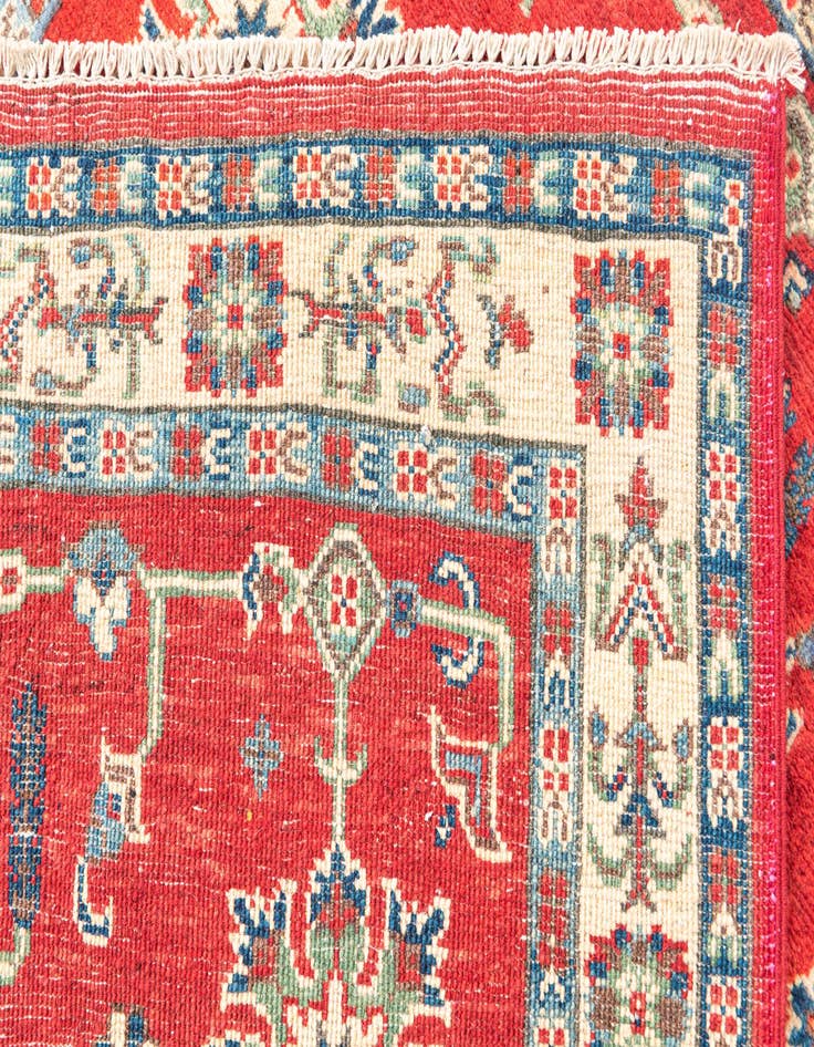 Detail image of  4' x 6'  Hand Knotted Kazak Rug