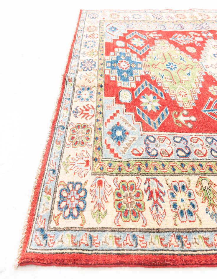 Detail image of  5' 6 x 7' 5  Hand Knotted Kazak Rug