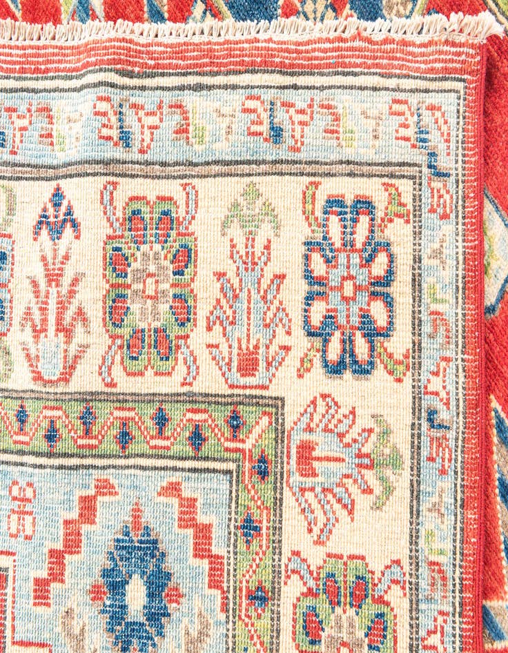 Detail image of  5' 6 x 7' 5  Hand Knotted Kazak Rug