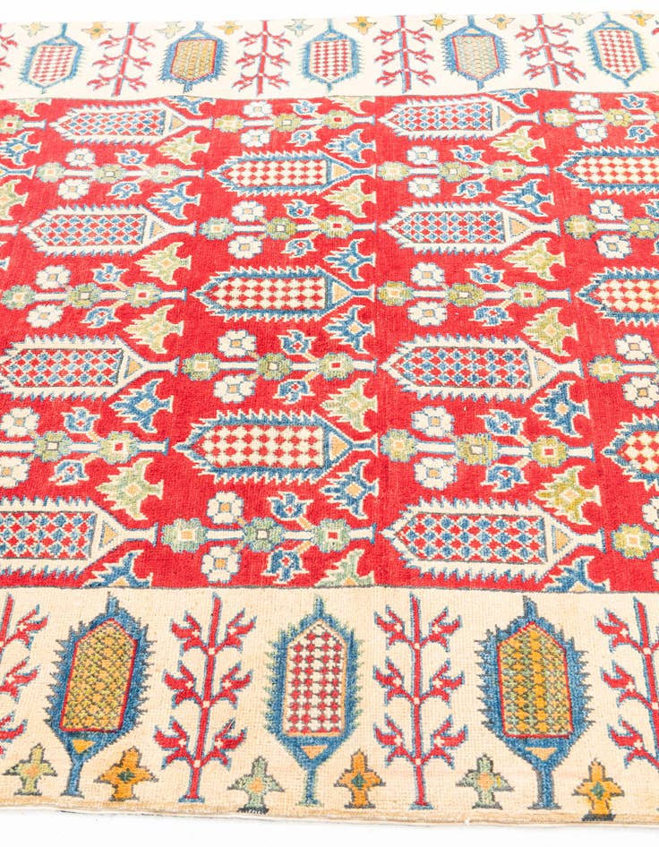 Detail image of  5' x 7' 5  Hand Knotted Kazak Rug