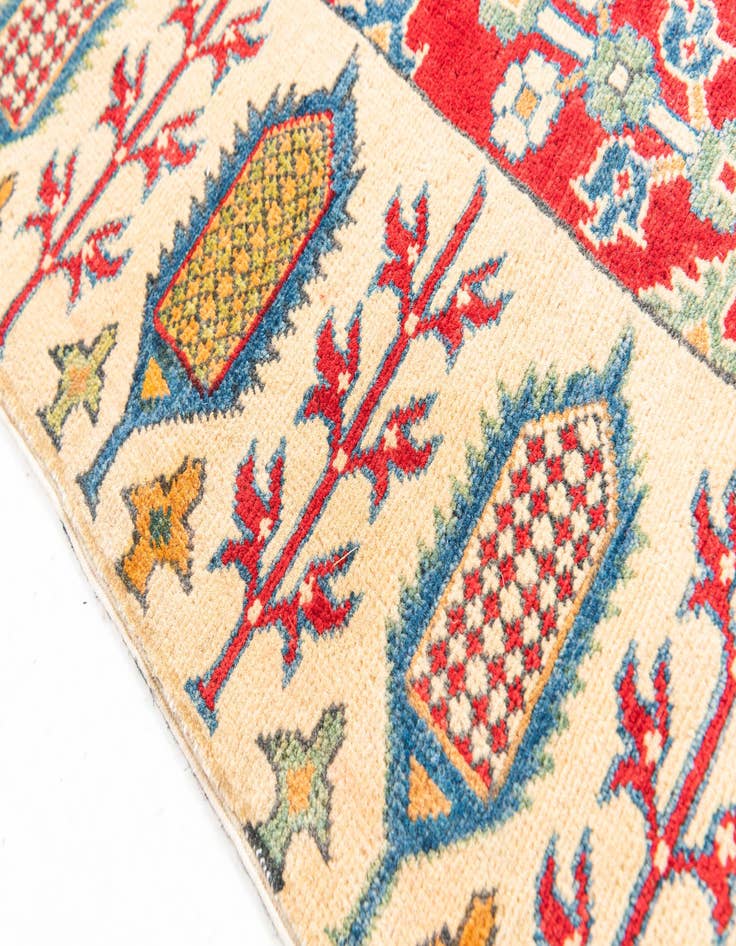 Detail image of  5' x 7' 5  Hand Knotted Kazak Rug