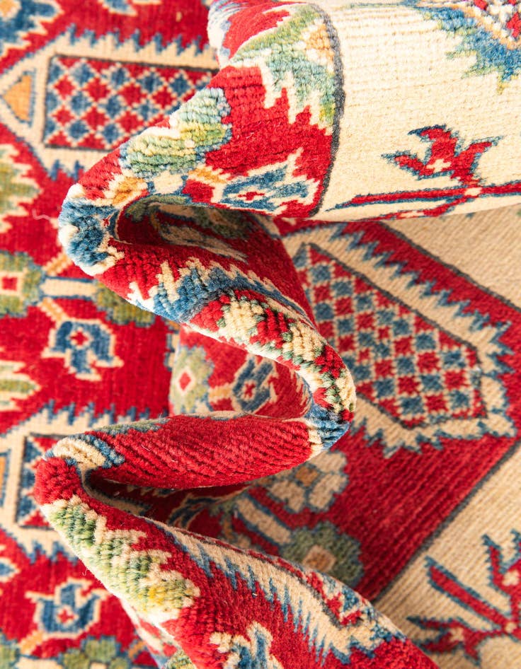 Detail image of  5' x 7' 5  Hand Knotted Kazak Rug