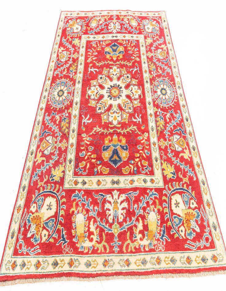 Detail image of  5' x 7' 5  Hand Knotted Kazak Rug