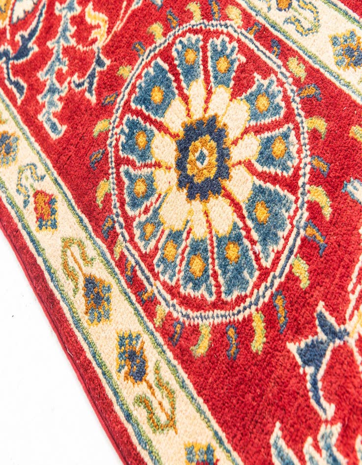 Detail image of  5' x 7' 5  Hand Knotted Kazak Rug