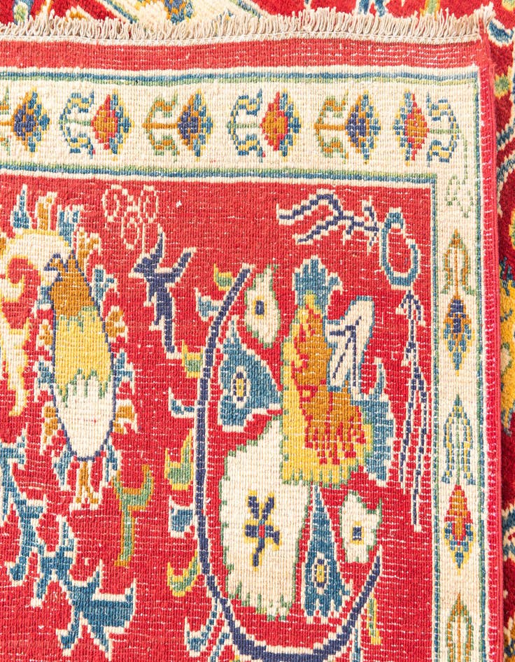 Detail image of  5' x 7' 5  Hand Knotted Kazak Rug