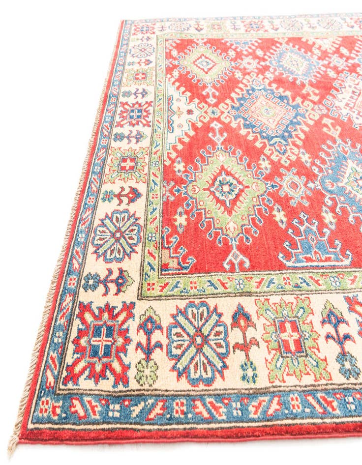 Detail image of  5' 7 x 8'  Hand Knotted Kazak Rug