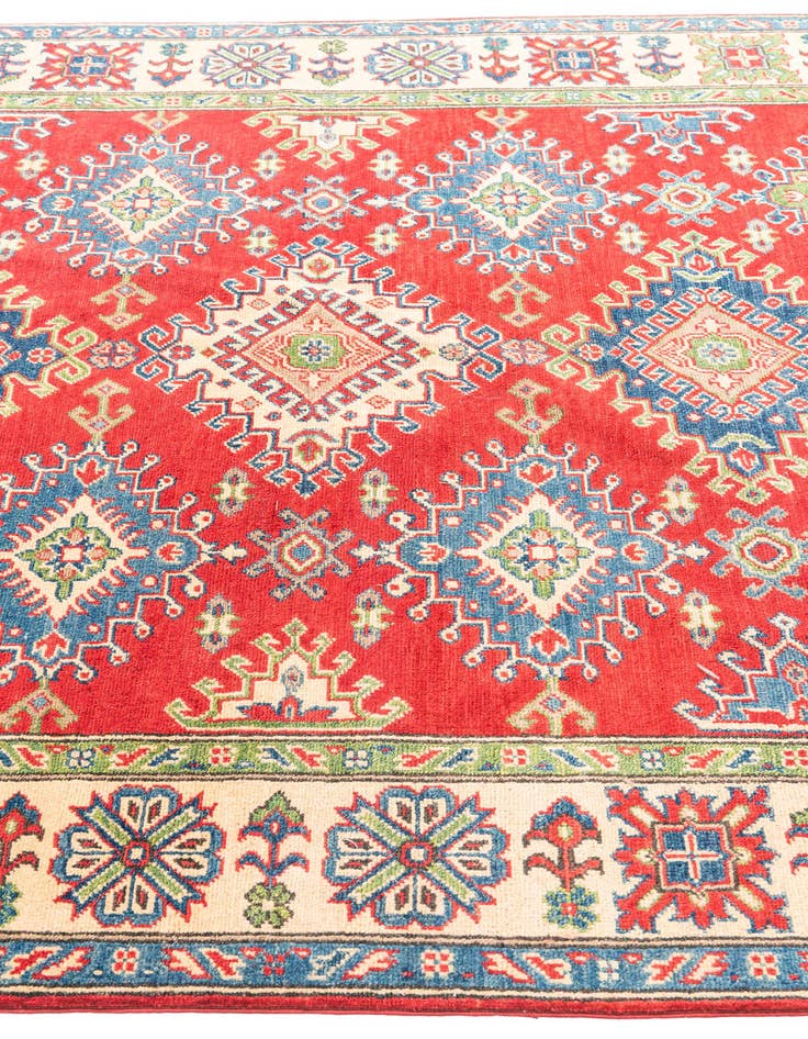 Detail image of  5' 7 x 8'  Hand Knotted Kazak Rug