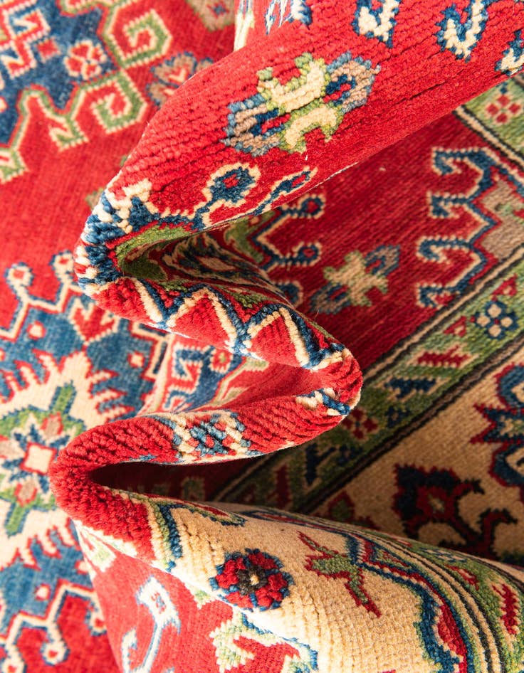 Detail image of  5' 7 x 8'  Hand Knotted Kazak Rug