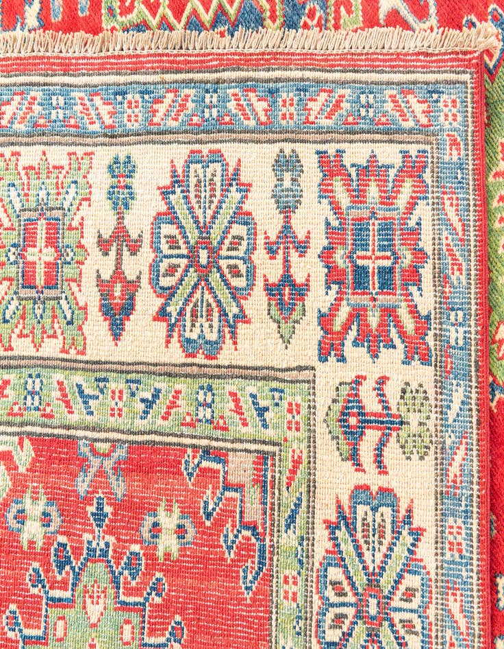 Detail image of  5' 7 x 8'  Hand Knotted Kazak Rug