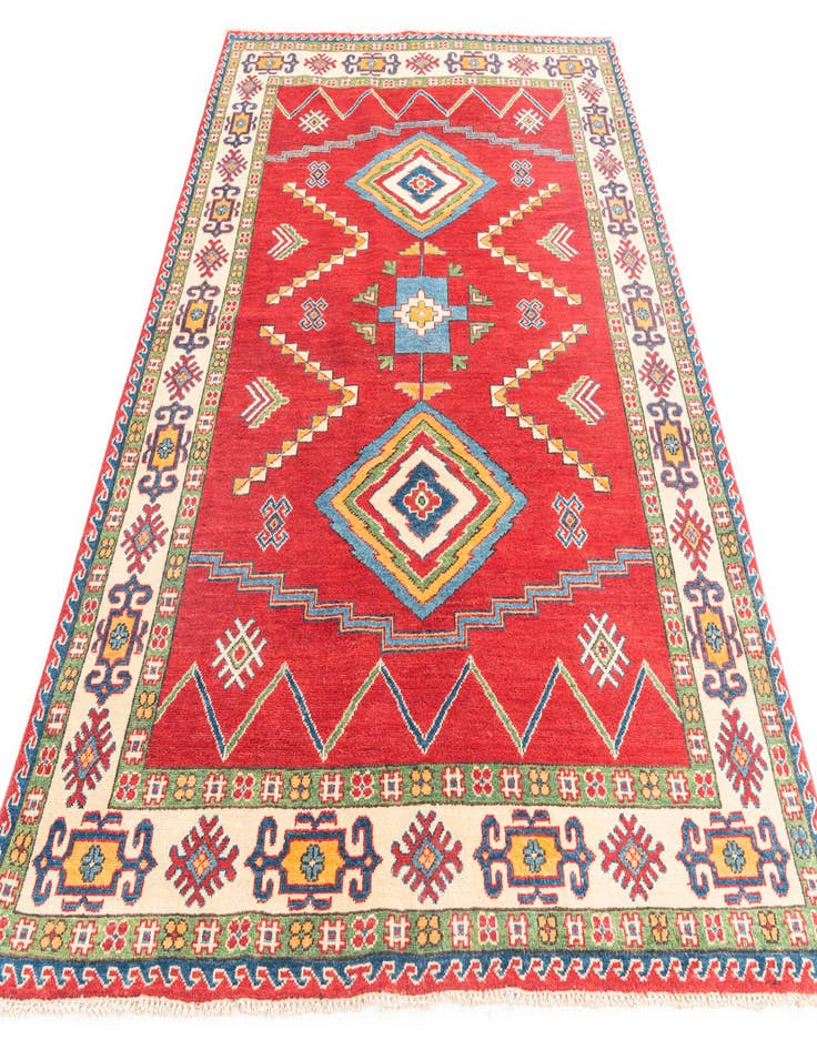 Detail image of  5' 8 x 8'  Hand Knotted Kazak Rug