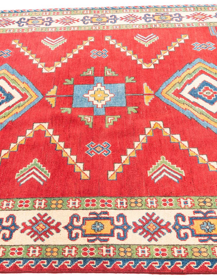 Detail image of  5' 8 x 8'  Hand Knotted Kazak Rug