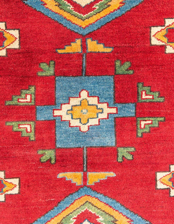 Detail image of  5' 8 x 8'  Hand Knotted Kazak Rug