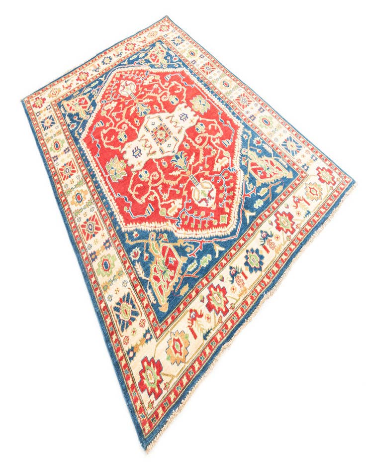 Detail image of  5' 7 x 8'  Hand Knotted Kazak Rug