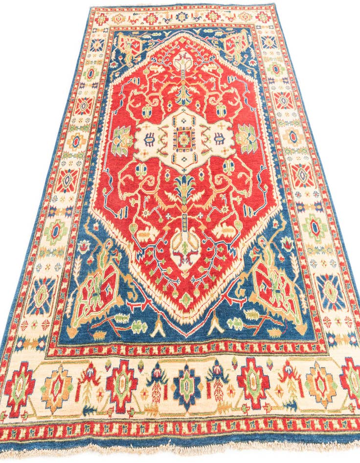 Detail image of  5' 7 x 8'  Hand Knotted Kazak Rug