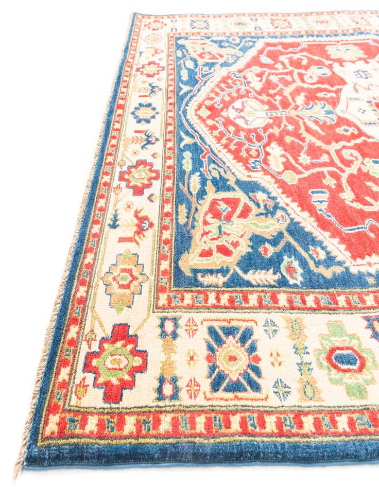 Detail image of  5' 7 x 8'  Hand Knotted Kazak Rug