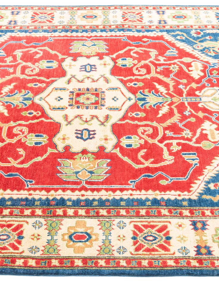 Detail image of  5' 7 x 8'  Hand Knotted Kazak Rug