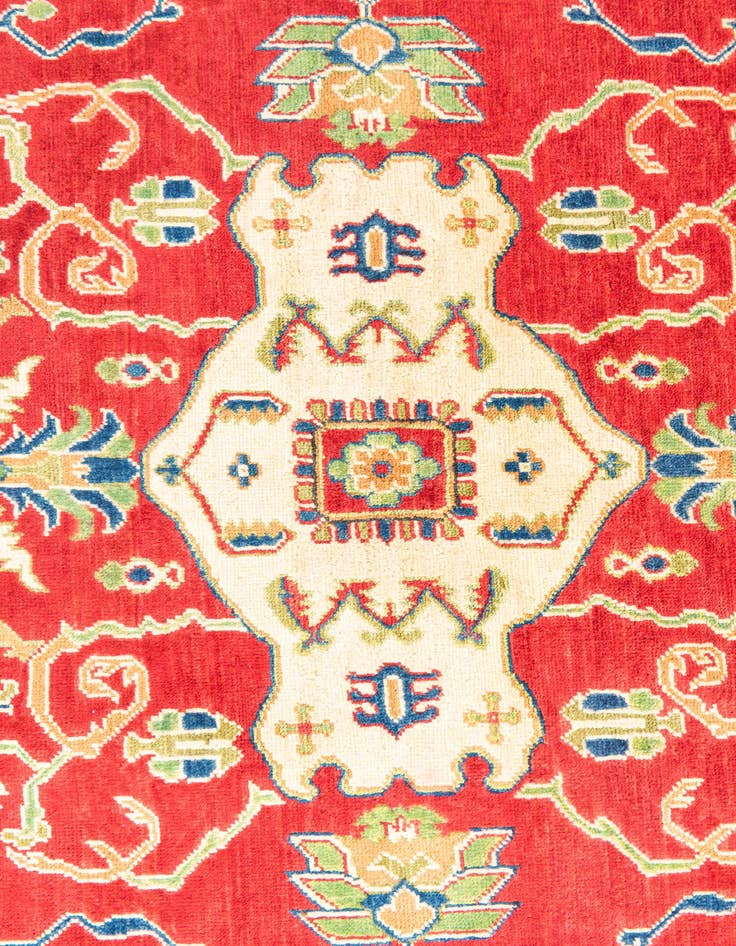 Detail image of  5' 7 x 8'  Hand Knotted Kazak Rug