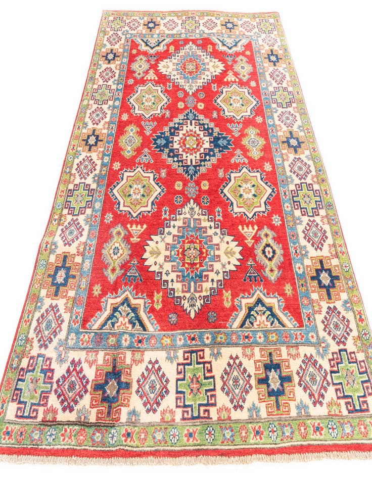 Detail image of  5' 8 x 8'  Hand Knotted Kazak Rug