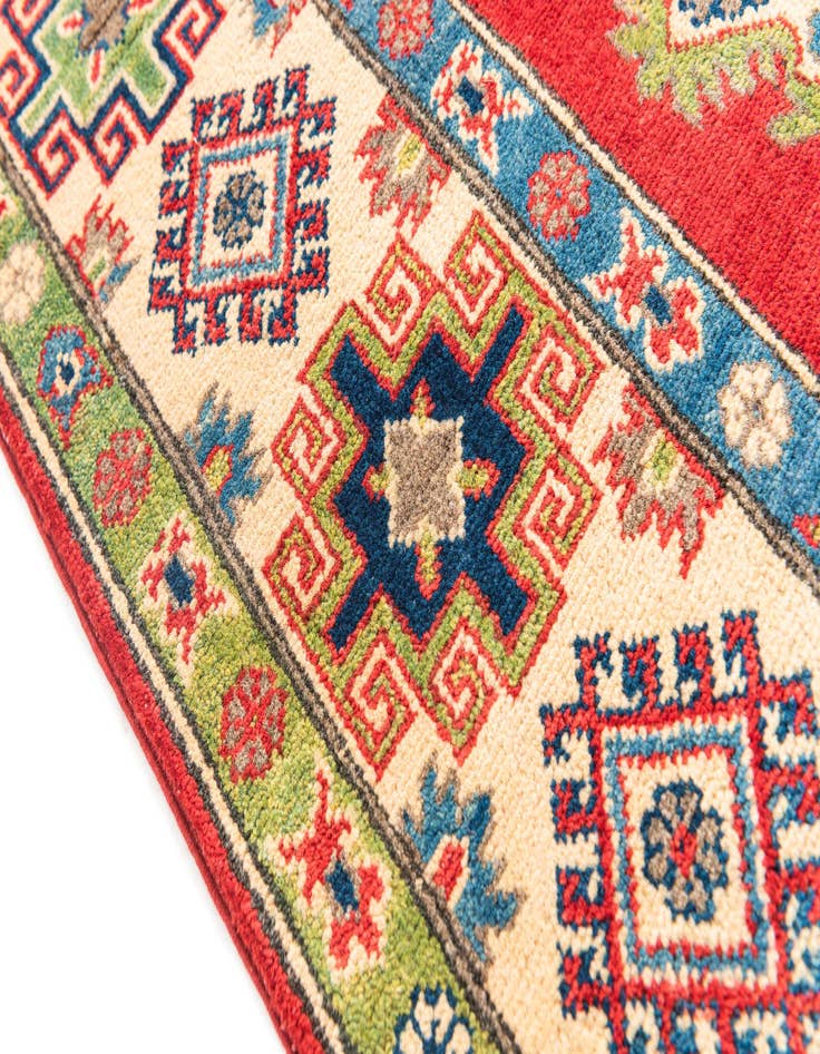 Detail image of  5' 8 x 8'  Hand Knotted Kazak Rug