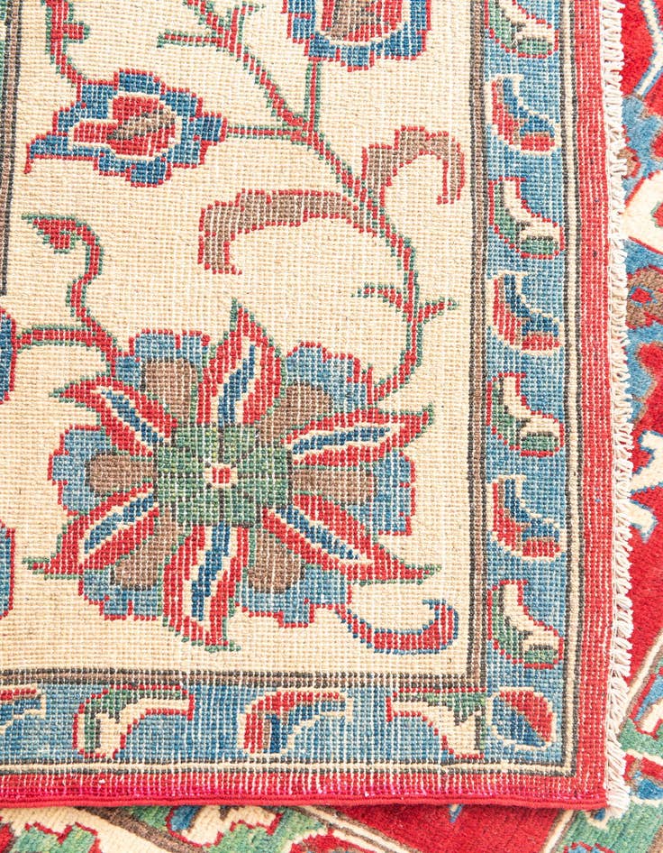Detail image of  5' 7 x 8'  Hand Knotted Kazak Rug