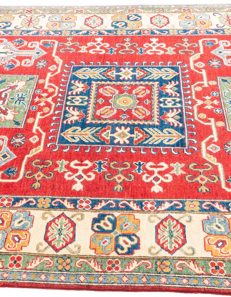 Detail image of  5' 8 x 8'  Hand Knotted Kazak Rug