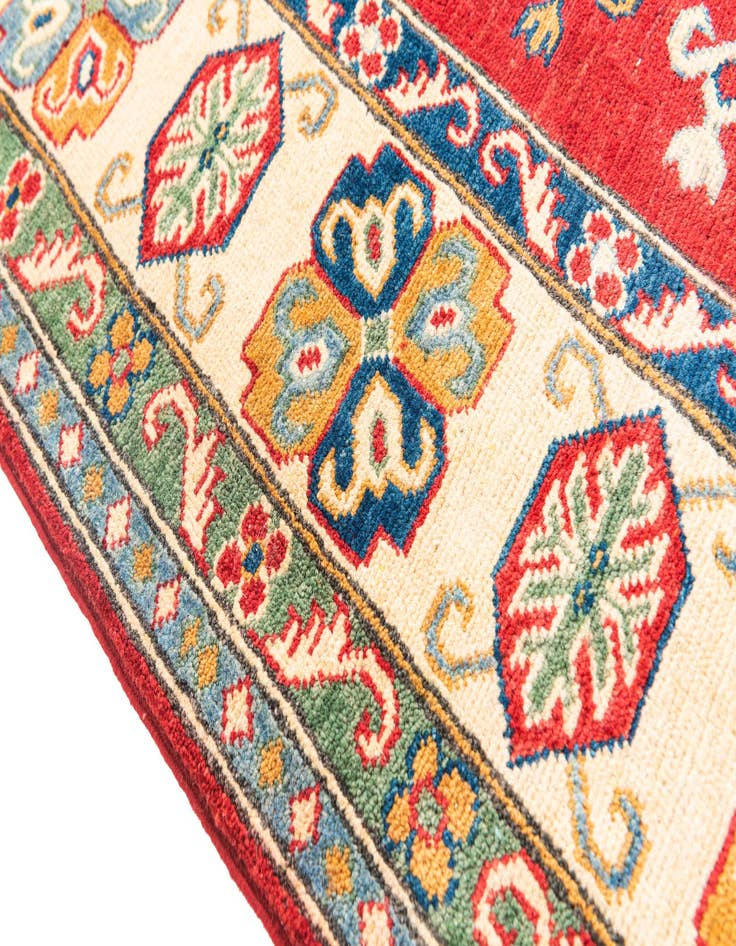 Detail image of  5' 8 x 8'  Hand Knotted Kazak Rug