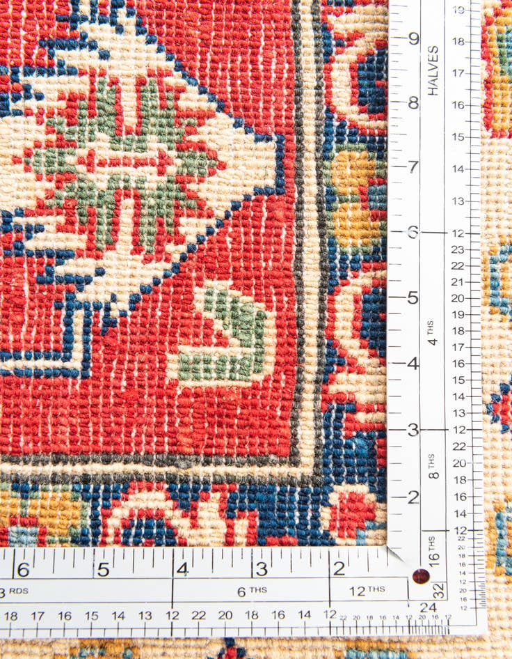 Detail image of  5' 8 x 8'  Hand Knotted Kazak Rug