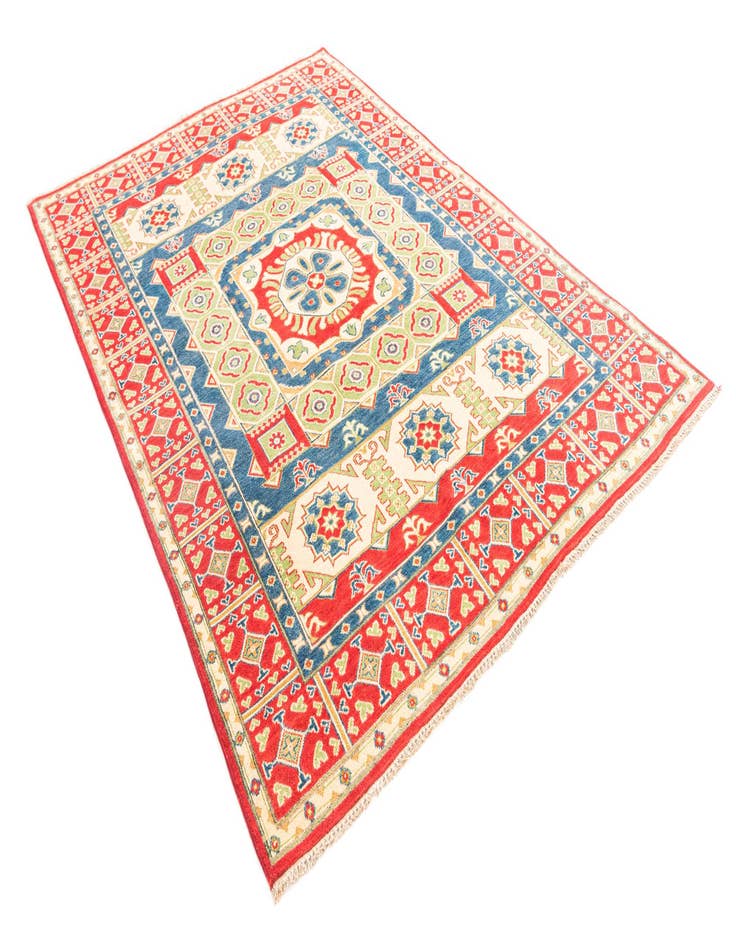 Detail image of  5' 5 x 8'  Hand Knotted Kazak Rug