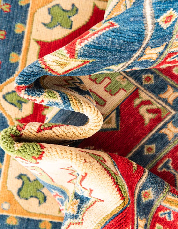 Detail image of  5' 5 x 8'  Hand Knotted Kazak Rug