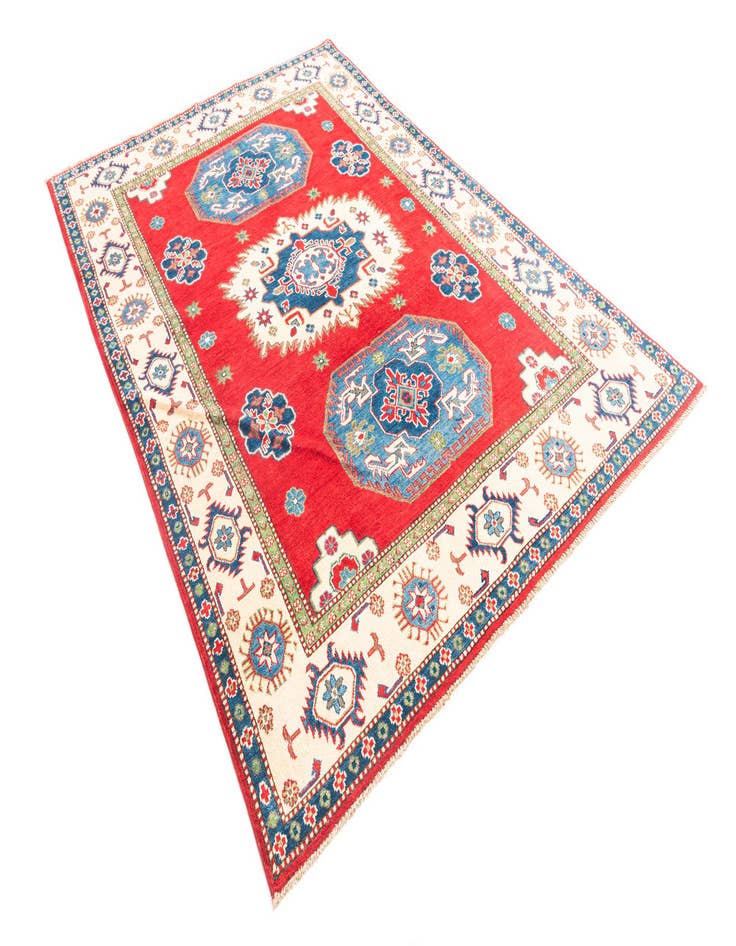 Detail image of  5' 7 x 8' 3  Hand Knotted Kazak Rug