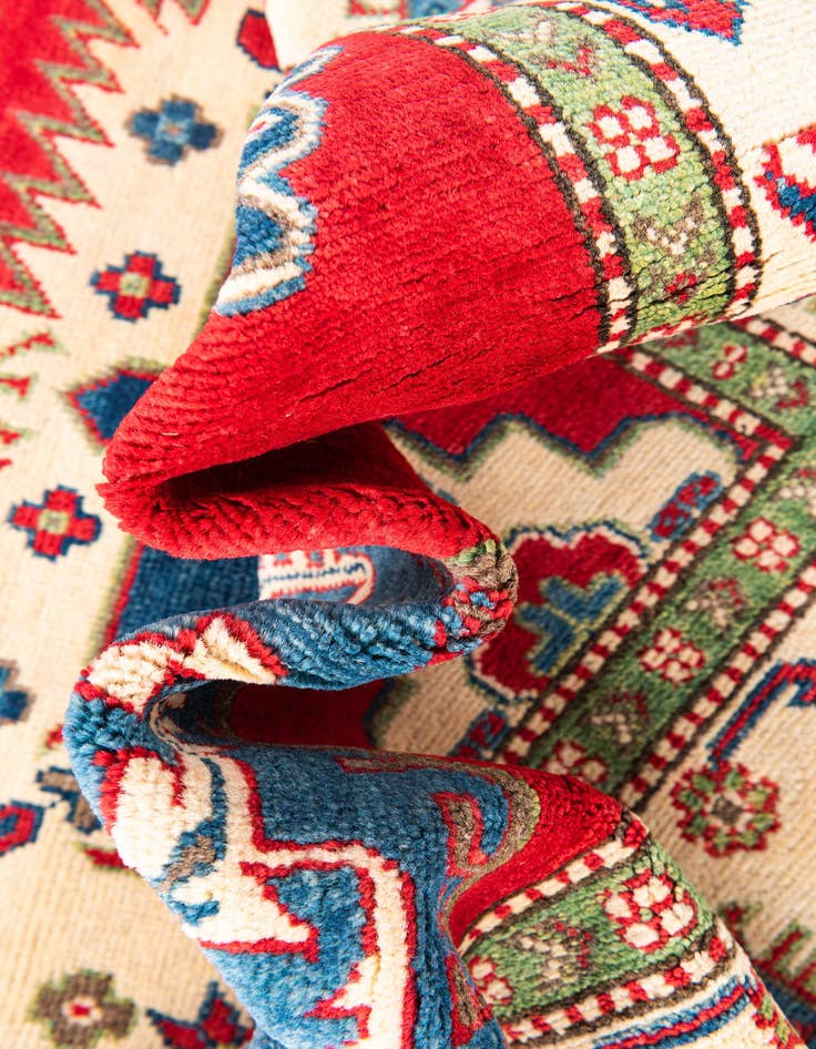 Detail image of  5' 7 x 8' 3  Hand Knotted Kazak Rug