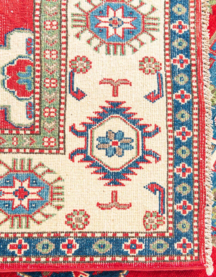 Detail image of  5' 7 x 8' 3  Hand Knotted Kazak Rug