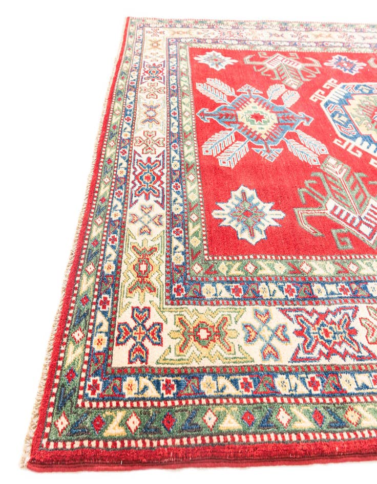 Detail image of  5' 9 x 8'  Hand Knotted Kazak Rug