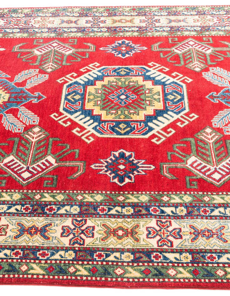 Detail image of  5' 9 x 8'  Hand Knotted Kazak Rug