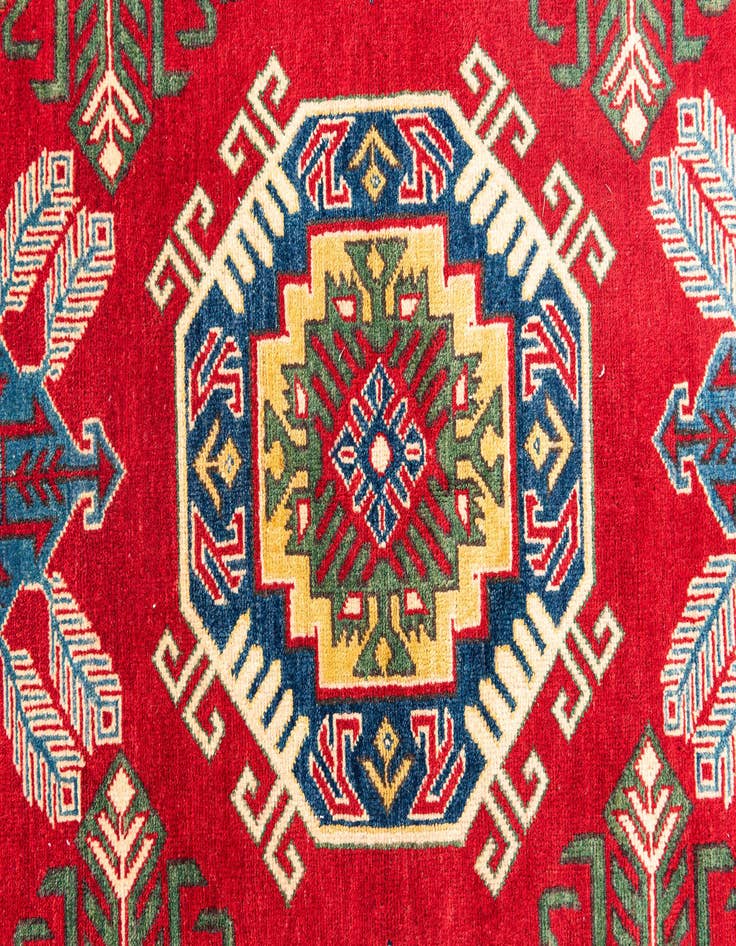 Detail image of  5' 9 x 8'  Hand Knotted Kazak Rug