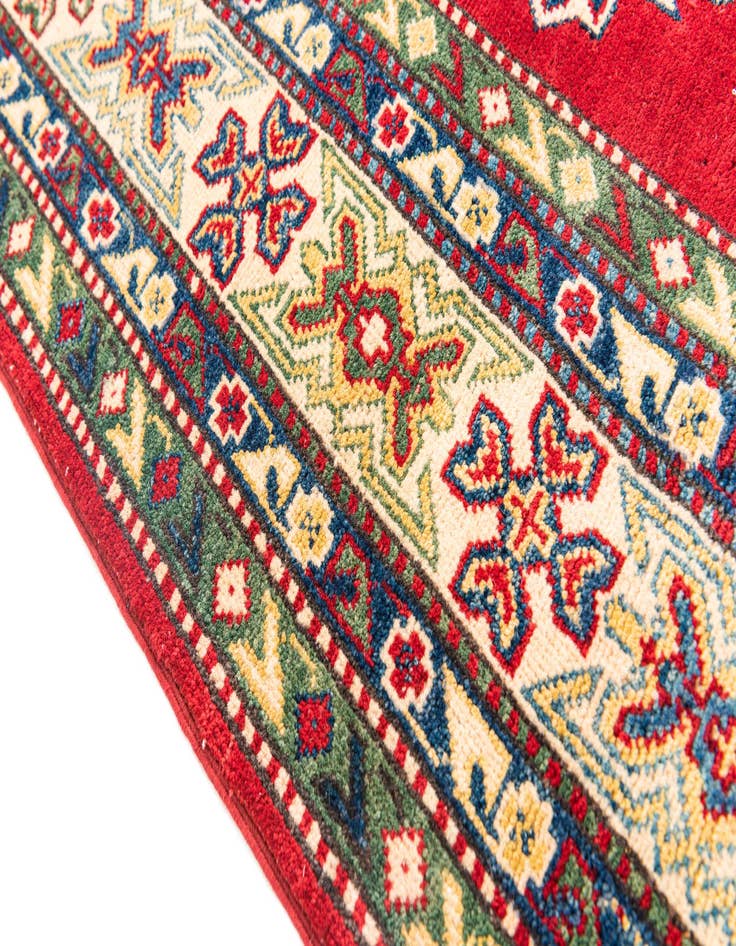 Detail image of  5' 9 x 8'  Hand Knotted Kazak Rug