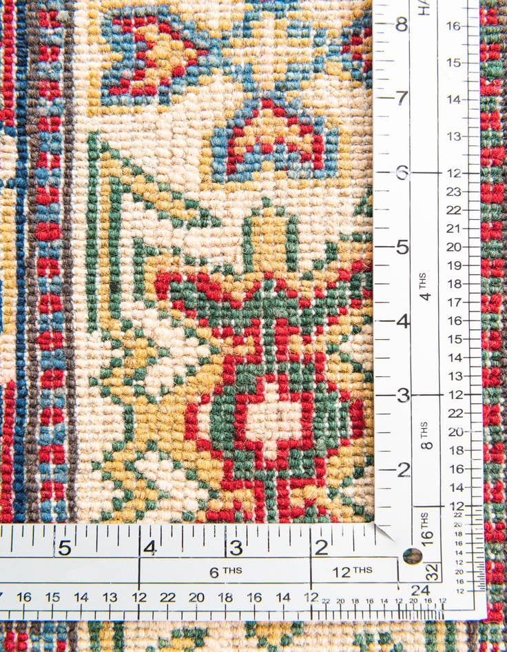 Detail image of  5' 9 x 8'  Hand Knotted Kazak Rug