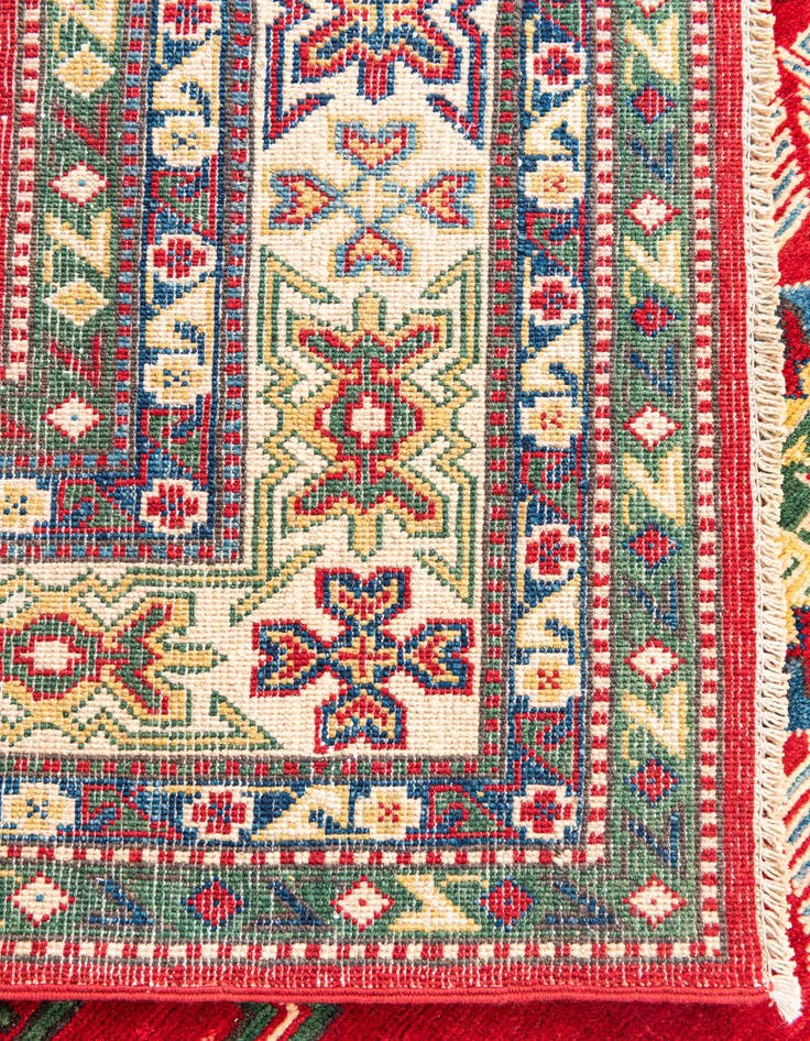 Detail image of  5' 9 x 8'  Hand Knotted Kazak Rug