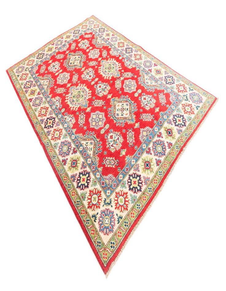 Detail image of  5' 8 x 8'  Hand Knotted Kazak Rug