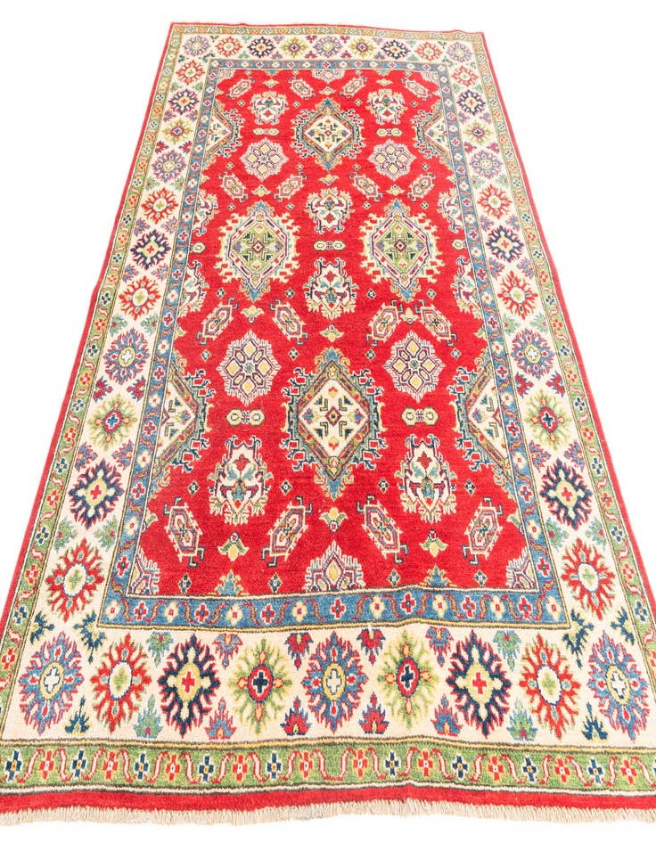 Detail image of  5' 8 x 8'  Hand Knotted Kazak Rug