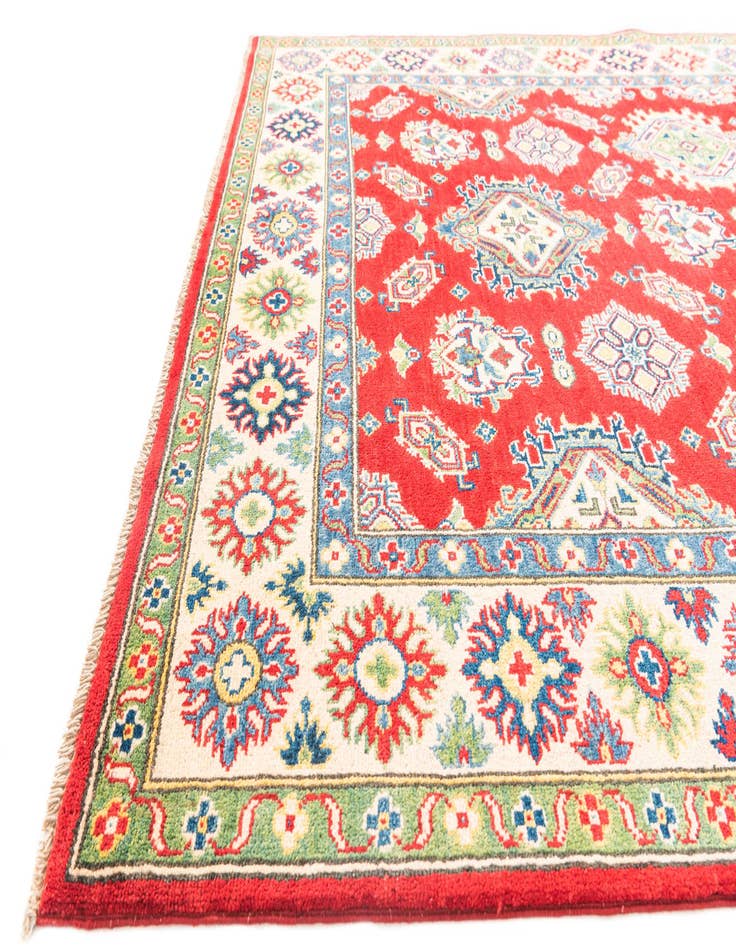 Detail image of  5' 8 x 8'  Hand Knotted Kazak Rug