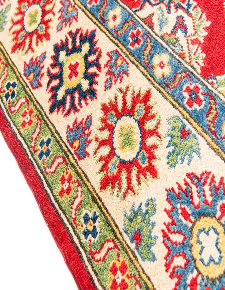 Detail image of  5' 8 x 8'  Hand Knotted Kazak Rug