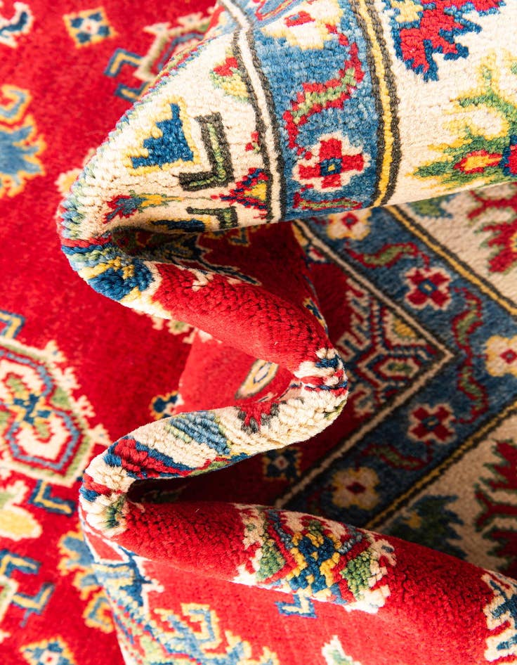 Detail image of  5' 8 x 8'  Hand Knotted Kazak Rug