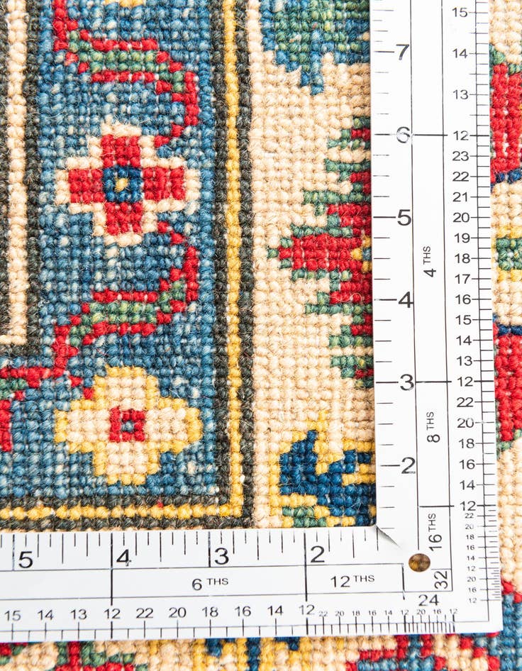 Detail image of  5' 8 x 8'  Hand Knotted Kazak Rug