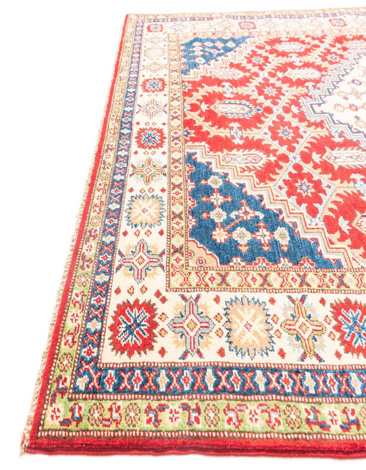 Detail image of  5' 7 x 8'  Hand Knotted Kazak Rug