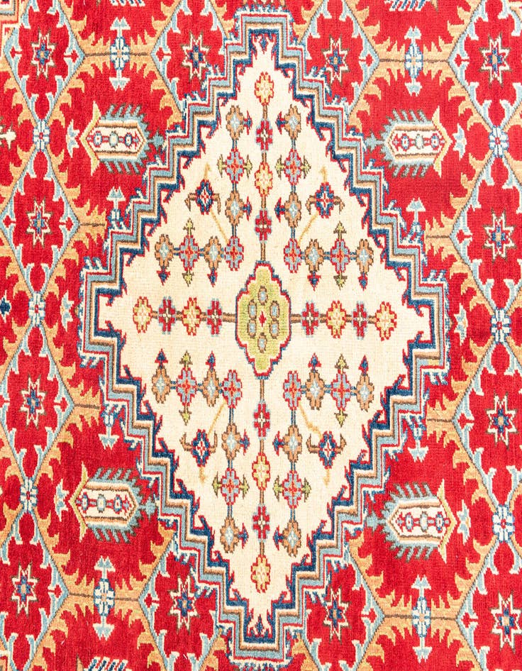 Detail image of  5' 7 x 8'  Hand Knotted Kazak Rug
