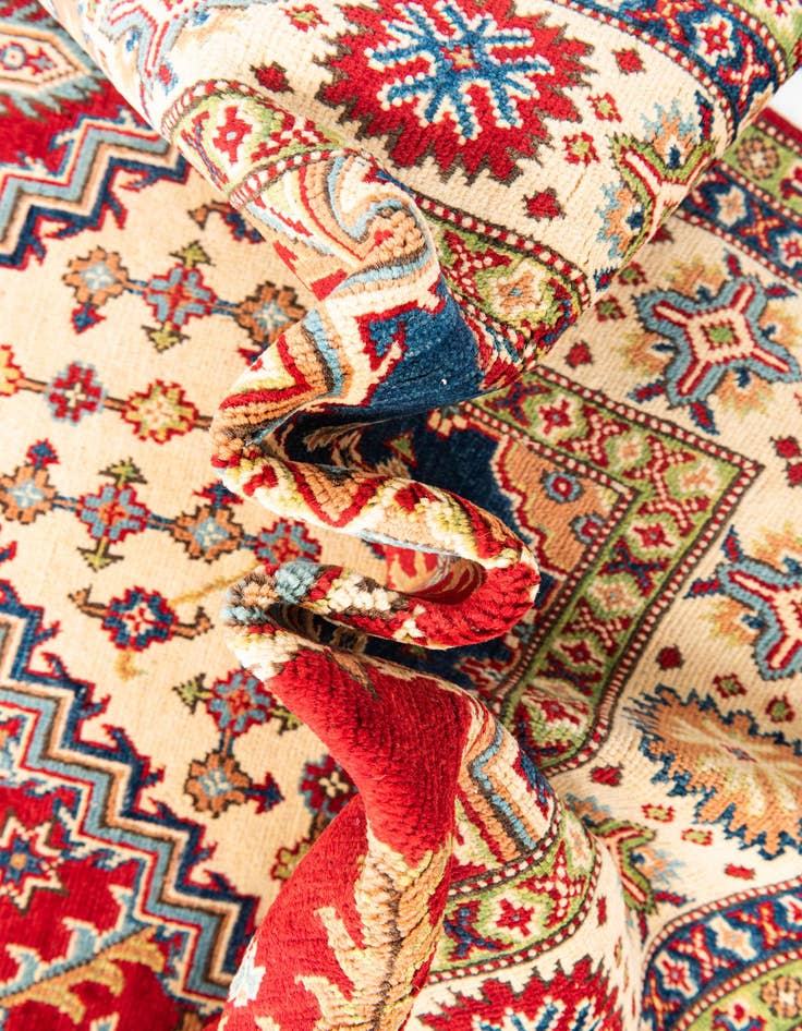 Detail image of  5' 7 x 8'  Hand Knotted Kazak Rug