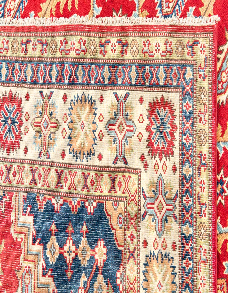 Detail image of  5' 7 x 8'  Hand Knotted Kazak Rug