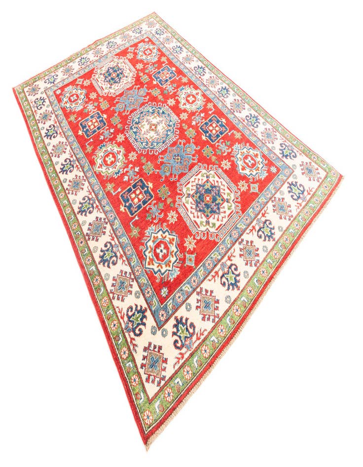 Detail image of  5' 5 x 8'  Hand Knotted Kazak Rug