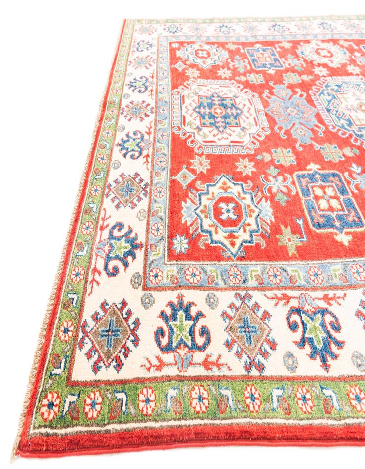 Detail image of  5' 5 x 8'  Hand Knotted Kazak Rug